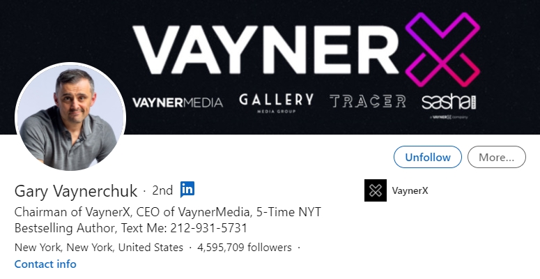 Gary Vaynerchuk LinkedIn profil